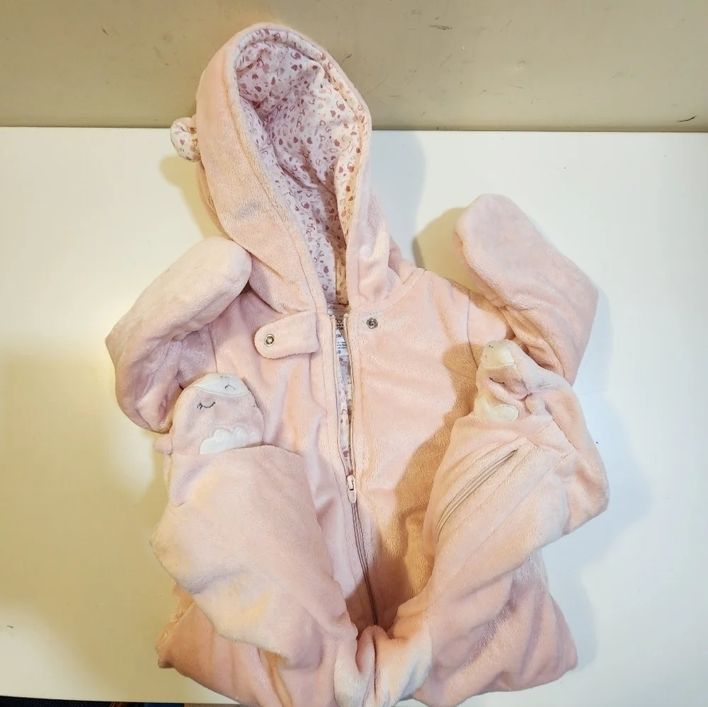 Just one you by Carter's baby's one piece cozy winter jumpsuit size 6M